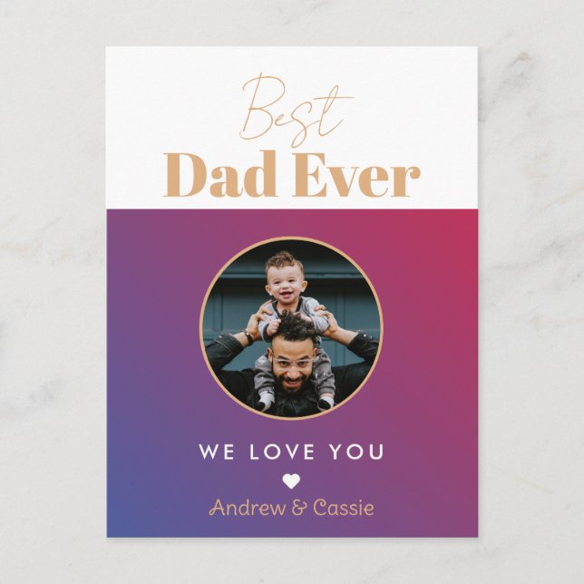 Cartes Pour Fêtes Annuelles Best dad ever (Devant)