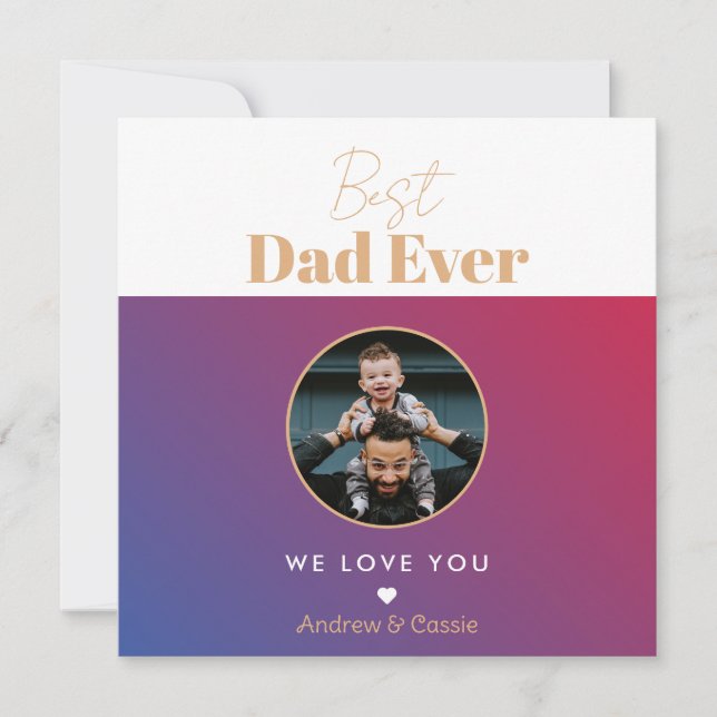 Cartes Pour Fêtes Annuelles Best dad ever (Devant)