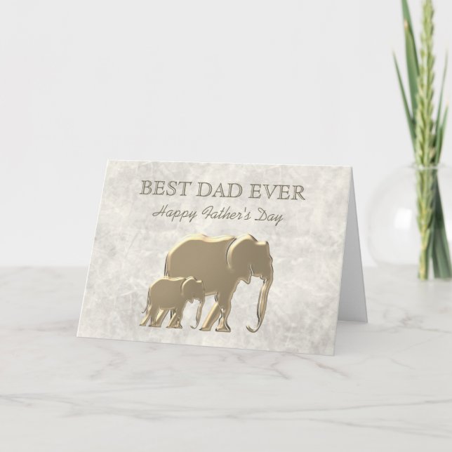 Cartes Pour Fêtes Annuelles Best Dad Ever , Elegant Father's Day (Devant)