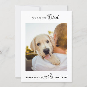 Cartes Pour Fêtes Annuelles Best Dog Dad Personalized Pet Photo Father's Day