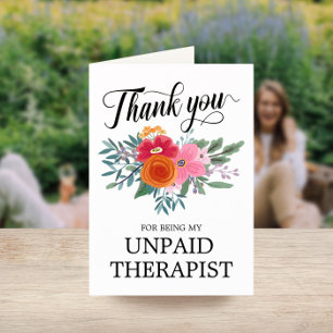 Cartes Pour Fêtes Annuelles Best Friend Funny Floral Thank You