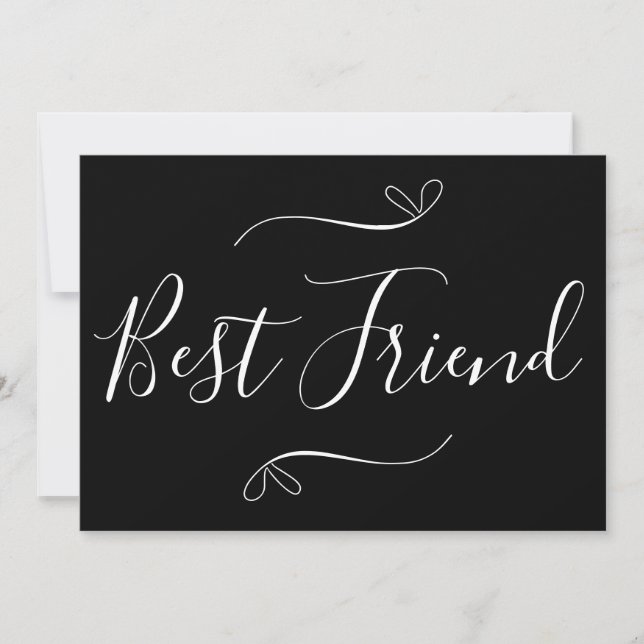 Cartes Pour Fêtes Annuelles Best Friend Happy Galentine's Day Minimal moderne (Devant)