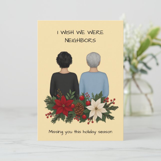 Cartes Pour Fêtes Annuelles Best Friends Holiday Card Customized Wish We Were (Debout devant)