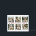 Cartes Pour Fêtes Annuelles Best Grandma Ever Photo Collage – Gift with Hearts<br><div class="desc">Make the holidays extra special for a beloved grandmother with this personalized flat holiday card. Featuring a custom photo collage and the heartfelt message “Best Grandma Ever” centered in the design and accented with two sweet hearts, this card turns a simple greeting into a lasting keepsake. Perfect for Christmas, seasonal...</div>