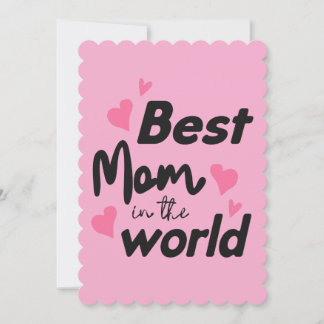 Cartes Pour Fêtes Annuelles Best Mom In the World : Collection de la Fête des