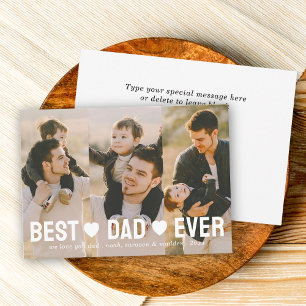 Cartes Pour Fêtes Annuelles Best Papa Ever Fête des pères 3 photo Collage