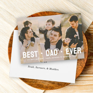 Cartes Pour Fêtes Annuelles Best Papa Ever Fête des pères 3 photo Collage