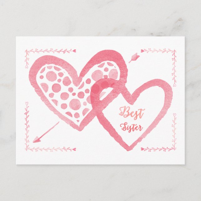 Cartes Pour Fêtes Annuelles Best Sister Valentine (Devant)