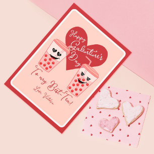 Cartes Pour Fêtes Annuelles Bestie Best Tea Galentine's Valentine's Day