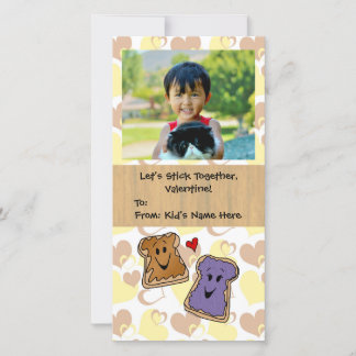 Cartes Pour Fêtes Annuelles Beurre d'arachide et gelée mignonne Saint-Valentin