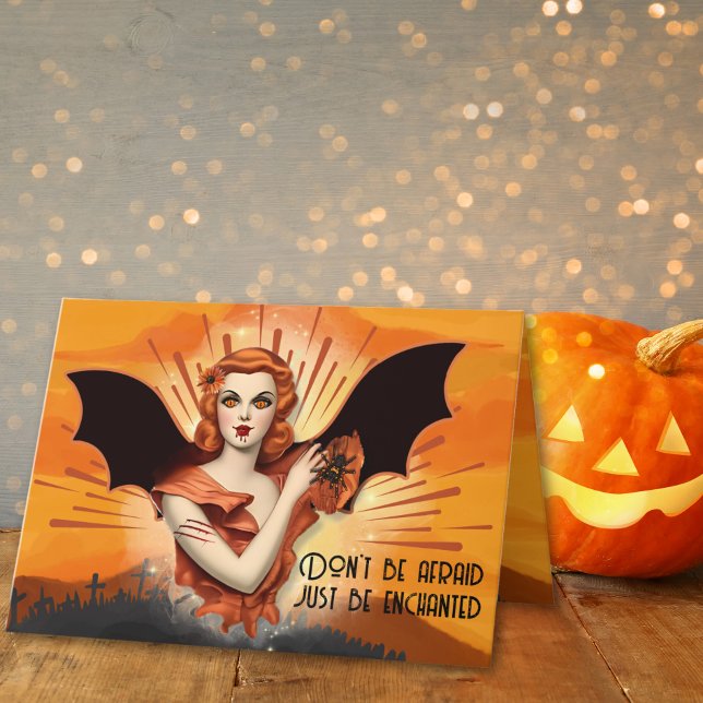 Cartes Pour Fêtes Annuelles Bewitment Enchantment Retro Halloween (Créateur téléchargé)