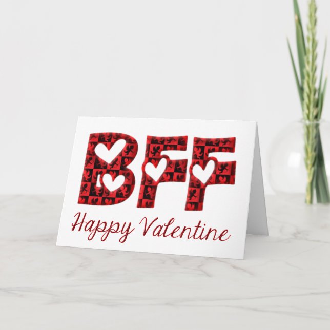 Cartes Pour Fêtes Annuelles BFF I Lote Cute Cupid Typographie Valentine (Devant)