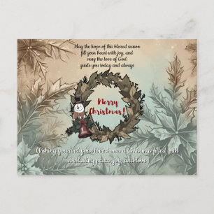 Cartes Pour Fêtes Annuelles Bible élégant de Noël Espoir, Joie et Amour Verset
