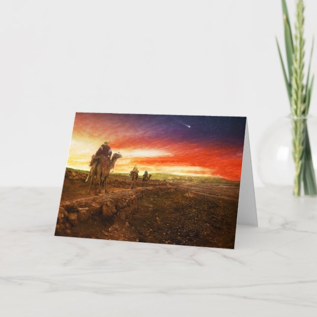 Cartes Pour Fêtes Annuelles Bible - Hommes sages - Les Mages arrivent 1920 (Devant)