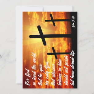 CARTES POUR FÊTES ANNUELLES BIBLE TRENDY VERSE JOHN 3:16 CADEAU CHRÉTIEN