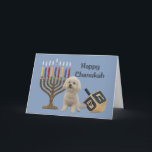Cartes Pour Fêtes Annuelles Bichon Frise Chanukah Card Menorah Dreidel<br><div class="desc">Se souvenir de sa famille et de ses amis pendant la saison de Chanukah est un merveilleux moyen de rester en contact avec les gens qui vous aiment et qui vous tiennent à coeur. J'ai créé ces cartes de chien Chanukah avec amour et attention et je suis sûr que quiconque...</div>
