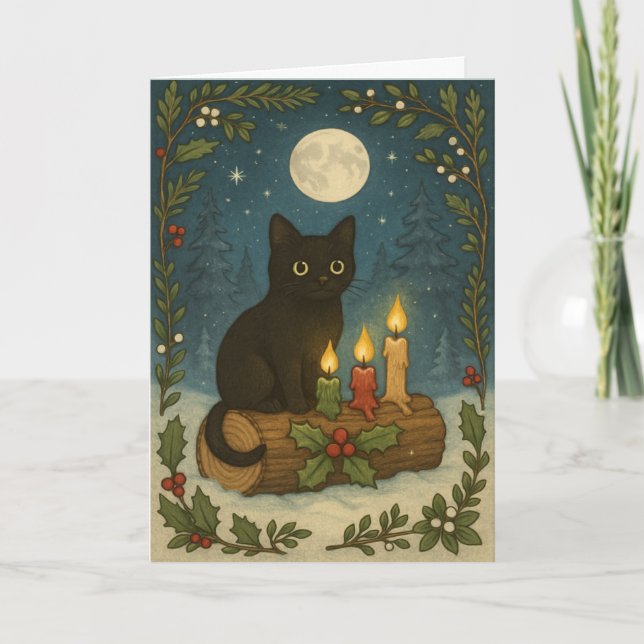 Cartes Pour Fêtes Annuelles Bienheureux Yule (Devant)