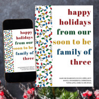 Bientôt une famille de trois typographie colorée