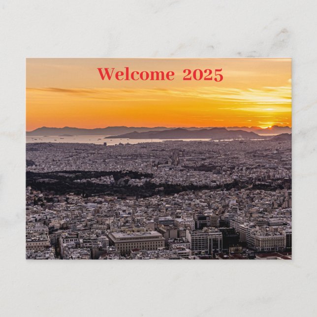 CARTES POUR FÊTES ANNUELLES BIENVENUE 2025 (Devant)