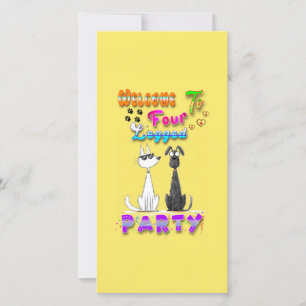 Cartes Pour Fêtes Annuelles Bienvenue à la fête à quatre pattes