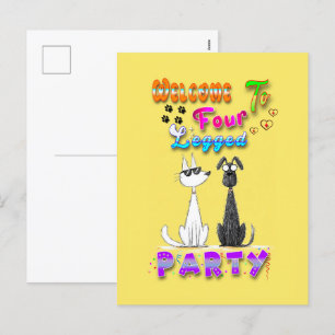 Cartes Pour Fêtes Annuelles Bienvenue À Quatre Legs Party