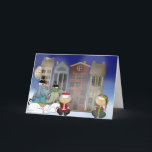 Cartes Pour Fêtes Annuelles Bienvenue à Snowman<br><div class="desc">Un design amusant pour tous à Noël est mon design "Snowman Welcome". Le design présente les elfes et les bonhommes de neige à l'extérieur de leurs maisons de ville accueillant chacun. Le design a été créé par Sketchart26 à l’aide d’oeuvres de Trina Clark & Digi Web Studio (www.digiwebstudio.com) et d’un...</div>