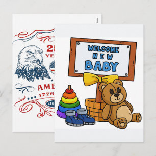 Cartes Pour Fêtes Annuelles Bienvenue à votre nouveau bébé 2026