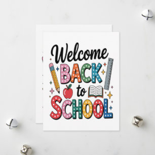 Cartes Pour Fêtes Annuelles Bienvenue au retour à l'école