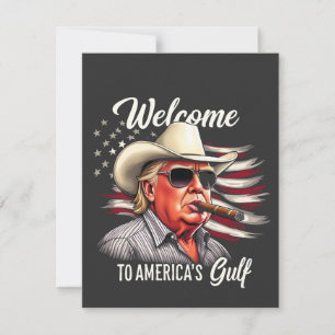 Cartes Pour Fêtes Annuelles Bienvenue dans le Golfe Trump au Mexique au coût d