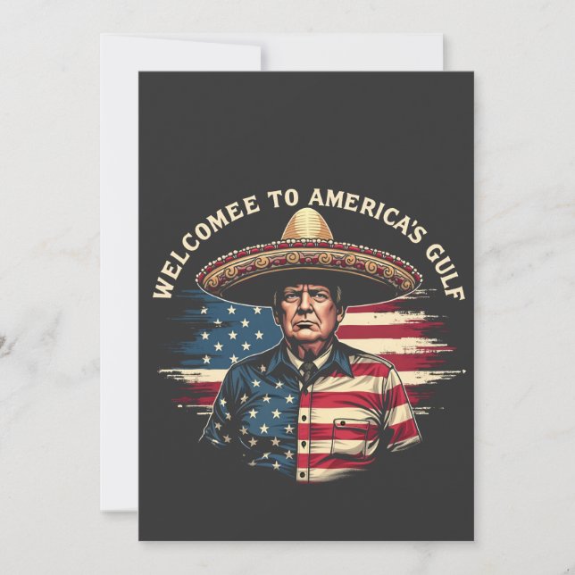 Cartes Pour Fêtes Annuelles Bienvenue sur la côte Est de Trump aux États-Unis (Devant)