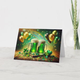 Cartes Pour Fêtes Annuelles Bière verte de la Saint-Patrick