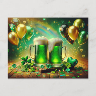Cartes Pour Fêtes Annuelles Bière verte de la Saint-Patrick
