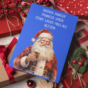 Cartes Pour Fêtes Annuelles Bières aux noms drôles de rennes de Noël du Père N