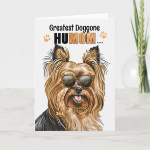 Cartes Pour Fêtes Annuelles Biewer Terrier Chien plus grand HuMOM Fête des Mèr