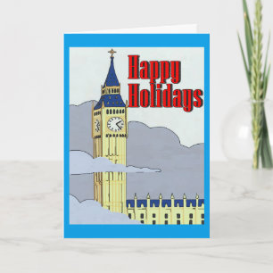 Cartes Pour Fêtes Annuelles Big Ben London, Noël