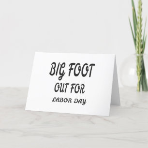 CARTES POUR FÊTES ANNUELLES BIG FOOT OUT POUR JOUR DE LABORATOIRE