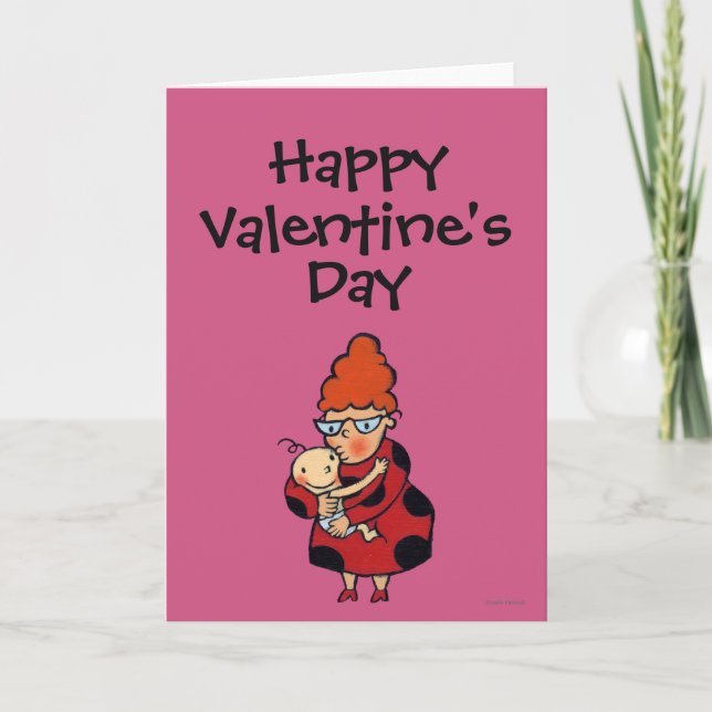 Cartes Pour Fêtes Annuelles Big Hello Hugs de la tante en rouge (Devant)