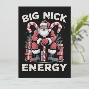 Cartes Pour Fêtes Annuelles Big Nick Énergie Drôle Père Noël Noël 