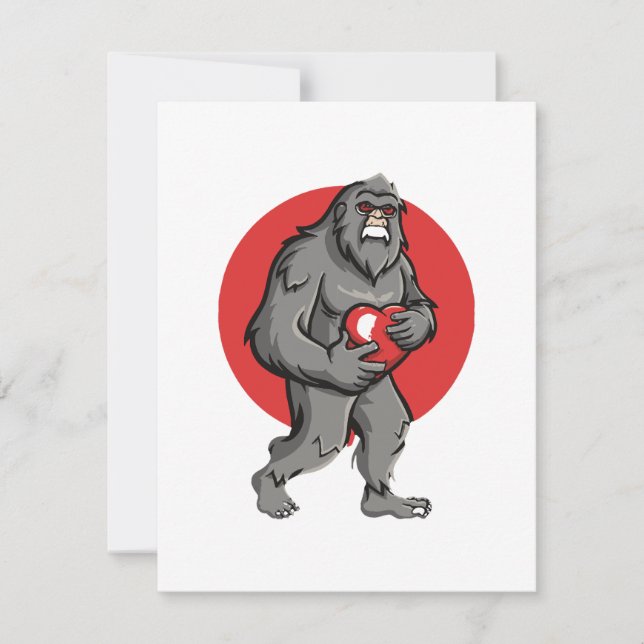 Cartes Pour Fêtes Annuelles bigfoot coeur saint-valentin (Devant)