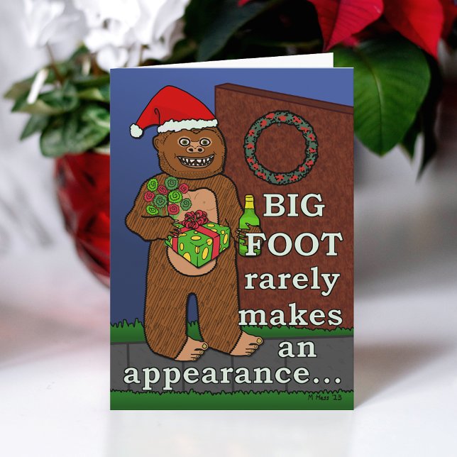 Cartes Pour Fêtes Annuelles Bigfoot Joyeux jeu de canon de Noël (Créateur téléchargé)