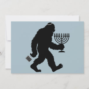 Cartes Pour Fêtes Annuelles Bigfoot juif Hanukkah Chanukah Humour Hilarant 