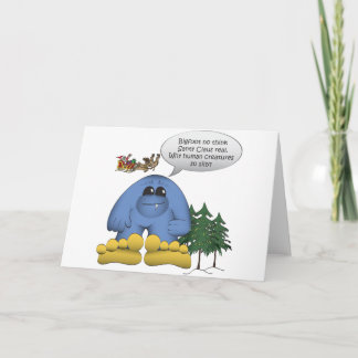 Cartes Pour Fêtes Annuelles Bigfoot ne croit pas à Père Noël