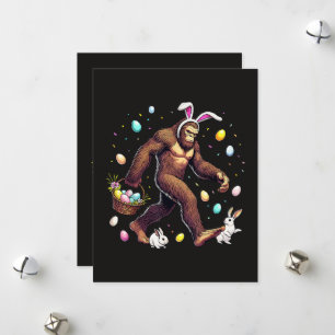 Cartes Pour Fêtes Annuelles Bigfoot Pâques drôle Sasquatch