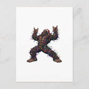 Cartes Pour Fêtes Annuelles Bigfoot Sasquatch Joyeux Metal Noël Rock