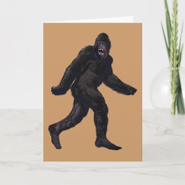 Cartes Pour Fêtes Annuelles Bigfoot Sasquatch Yetti (Devant)