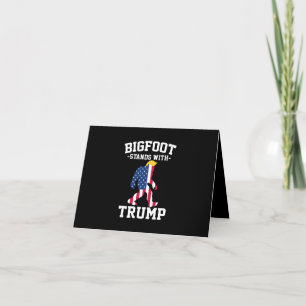 Cartes Pour Fêtes Annuelles Bigfoot soutient Trump Élections 2024