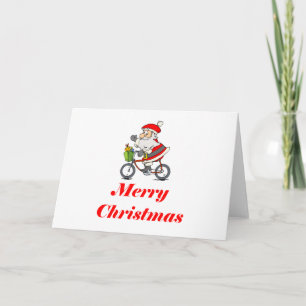 Cartes Pour Fêtes Annuelles BikeChick Père Noël