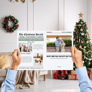 Cartes Pour Fêtes Annuelles Bilan de l'année Noël Journal Multi Photo