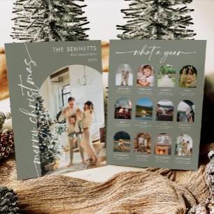 Cartes Pour Fêtes Annuelles Bilan de l'année Quelle année Joyeux Noël Photo