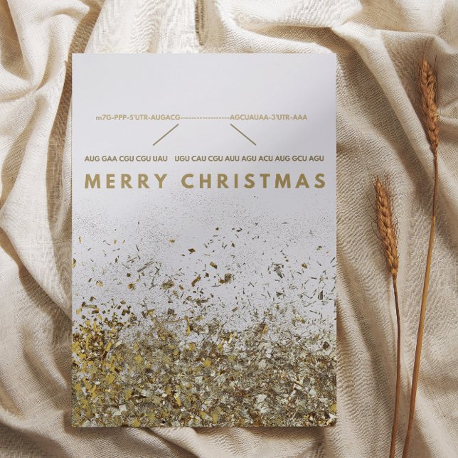 Cartes Pour Fêtes Annuelles Biologie de l'ARNm joyeux Noël (Créateur téléchargé)